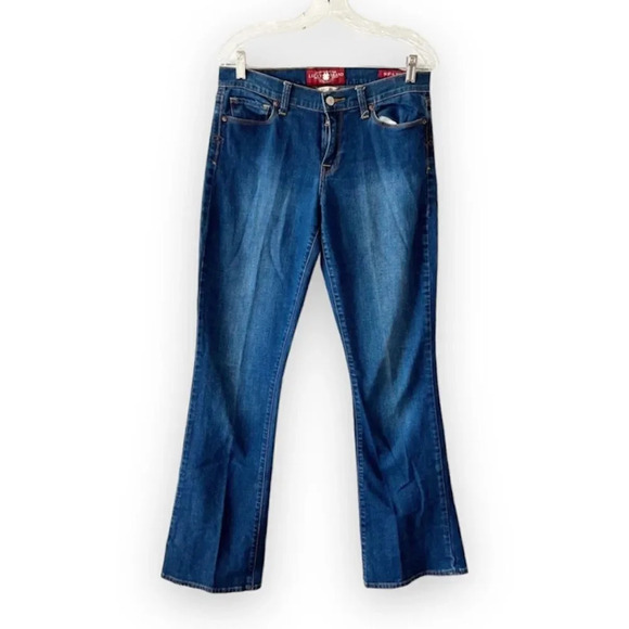 Lucky Brand Sofia Boot Cut Jean Dark Wash Flare Size 10 Long Western Style 10/30 - Picture 1 of 11